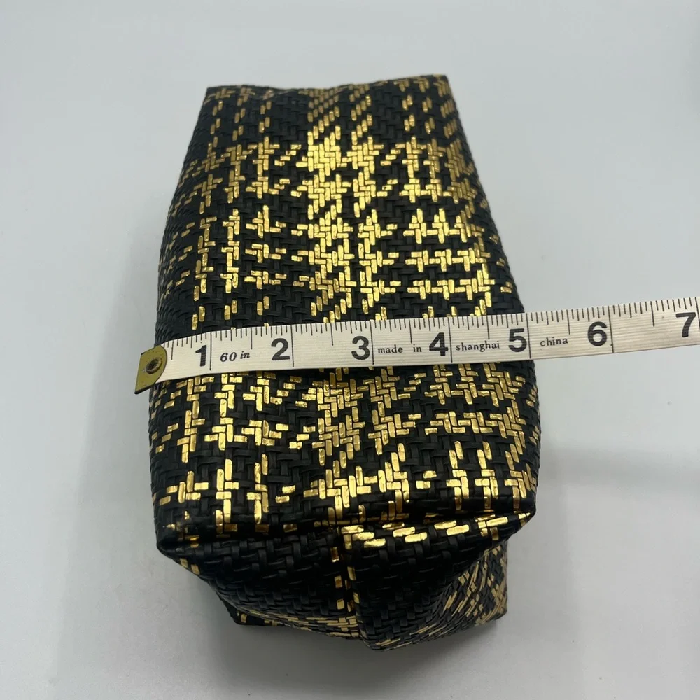 Black and Gold Woven Handbag